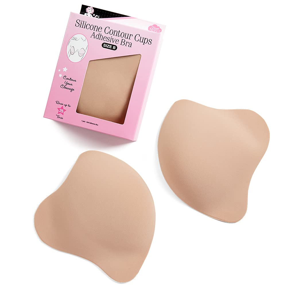 Hollywood Fashion Secrets Silicone Contour Cups, Size A, Versatile Push Up Support & Coverage