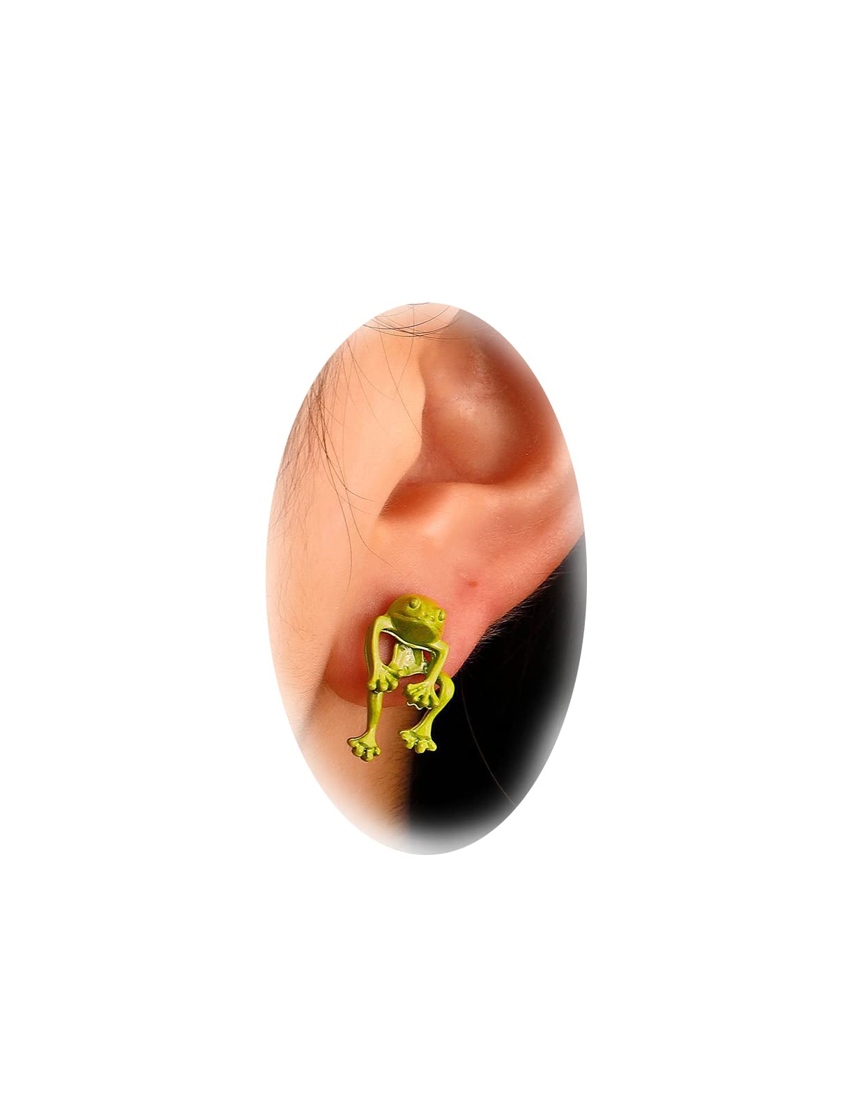 Green Frog Earrings for Women Vintage Frogs Shaped Stud Earrings Funny Cute 3D Earrings Animal Earrings Jewelry Gifts