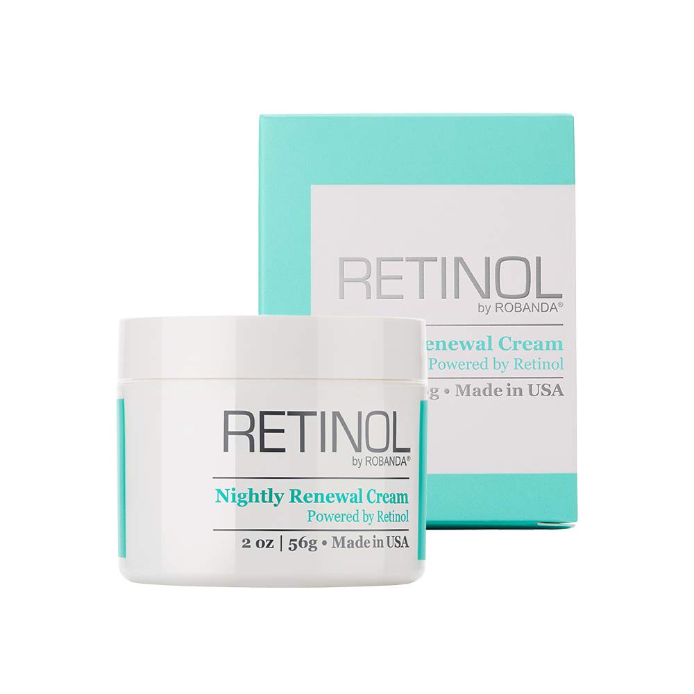 Robanda Retinol Nightly Renewal Cream  All in One Age Repairing Night Cream Targets Wrinkles and Fine Lines