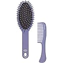 Goody 22901 Classic Cushion Brush & Pocket Comb, Easy Styling For All Hair Types, Ball-Tipped Bristles For Comfortable Styling,