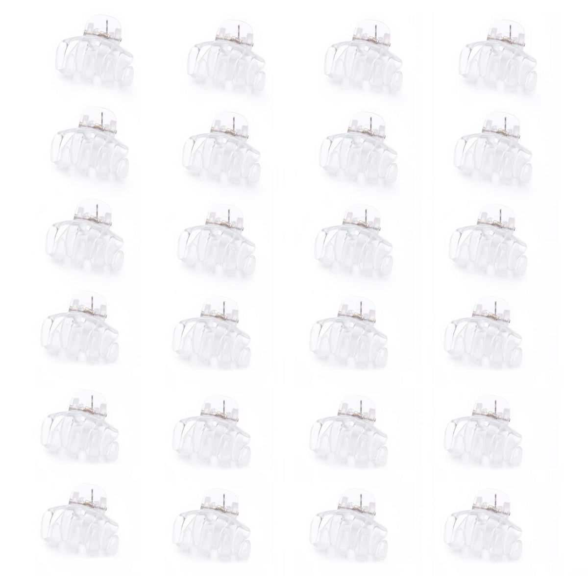 Cobahom 24 Pack Small Hair Claw Clips 1.2 Inch Plastic Hair Clips for Thin Hair No-Slip Mini Hair Clips Hair Styling Accessories