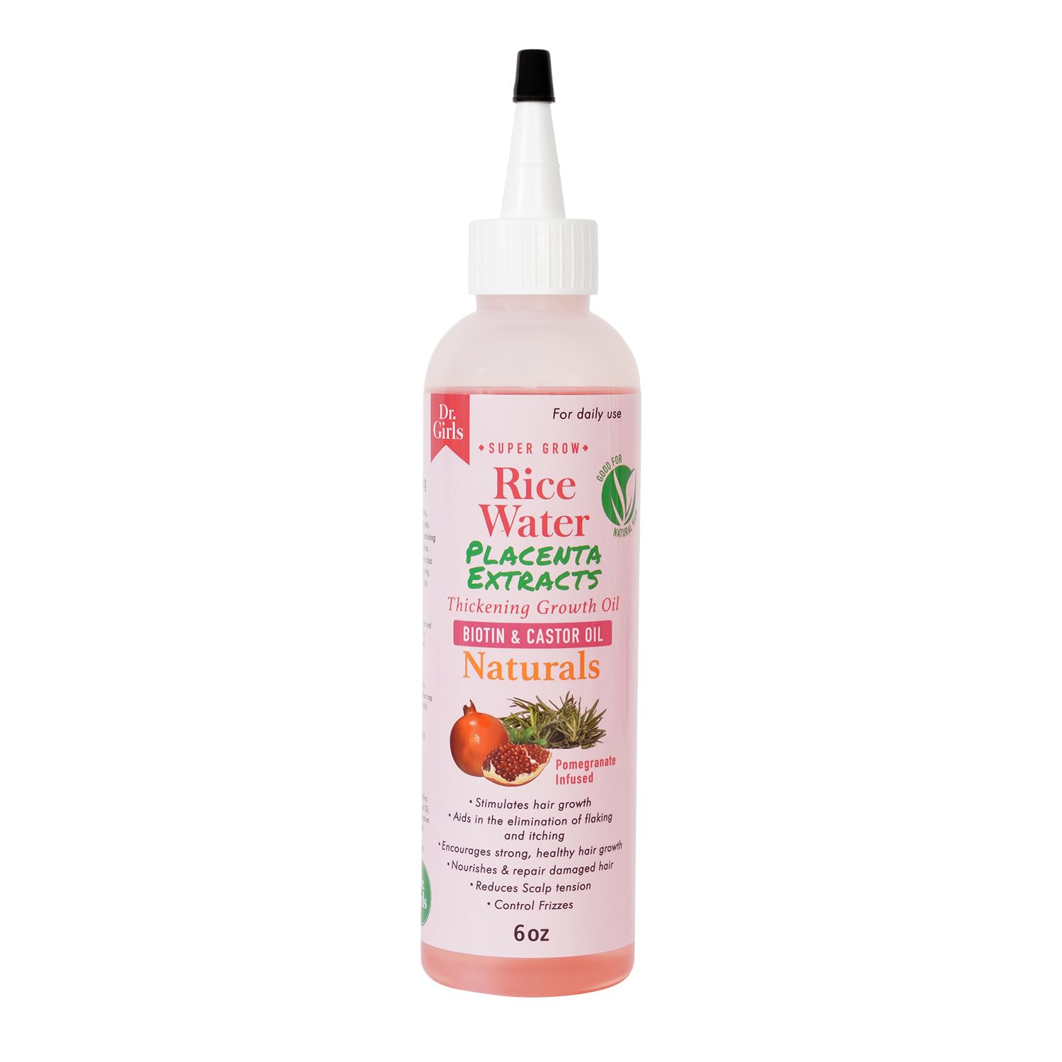 Dr.Girls Rice Water Thickening Growth Oil 6Oz (Placenta Extracts)