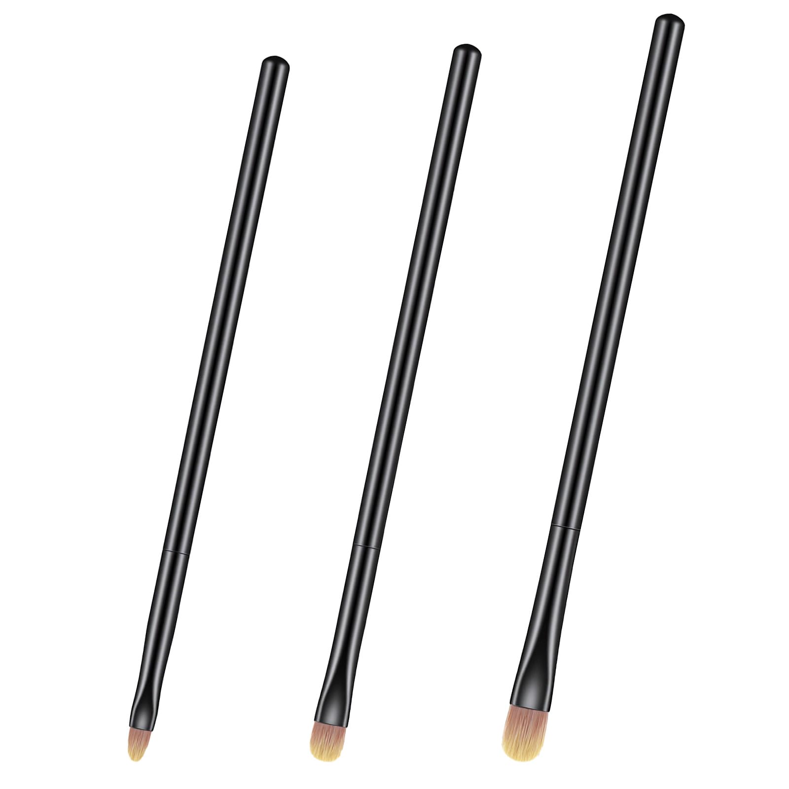 Sorcristy 3 Pcs Extra Flat Round Brush Eyebrow Concealer Brush for Blending