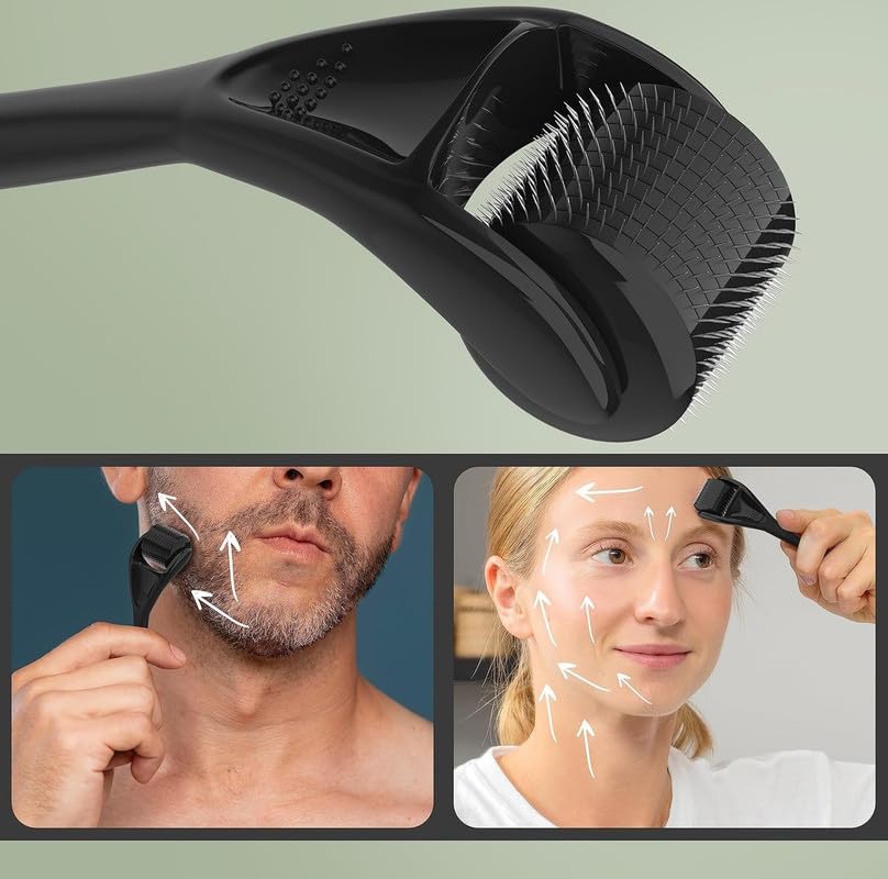 Derma Roller Microneedle Roller For Face, Roller for Beard, Microneedling Roller  For Women and Men  Micro Needle Roller For Fac