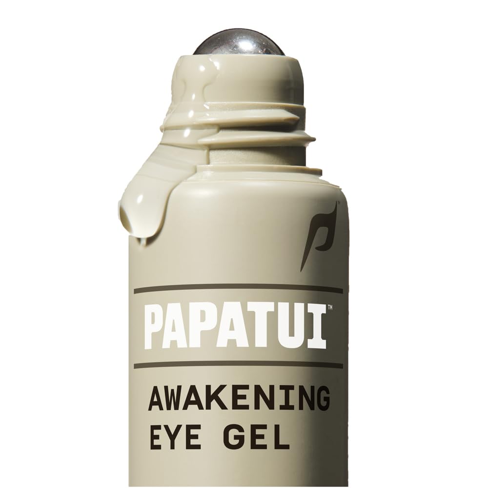 PAPATUI by Dwayne Johnson Awakening Eye Gel for Men | Cooling Rollerball Applicator | Reduce Puffiness, Brighten Dark Circles, a