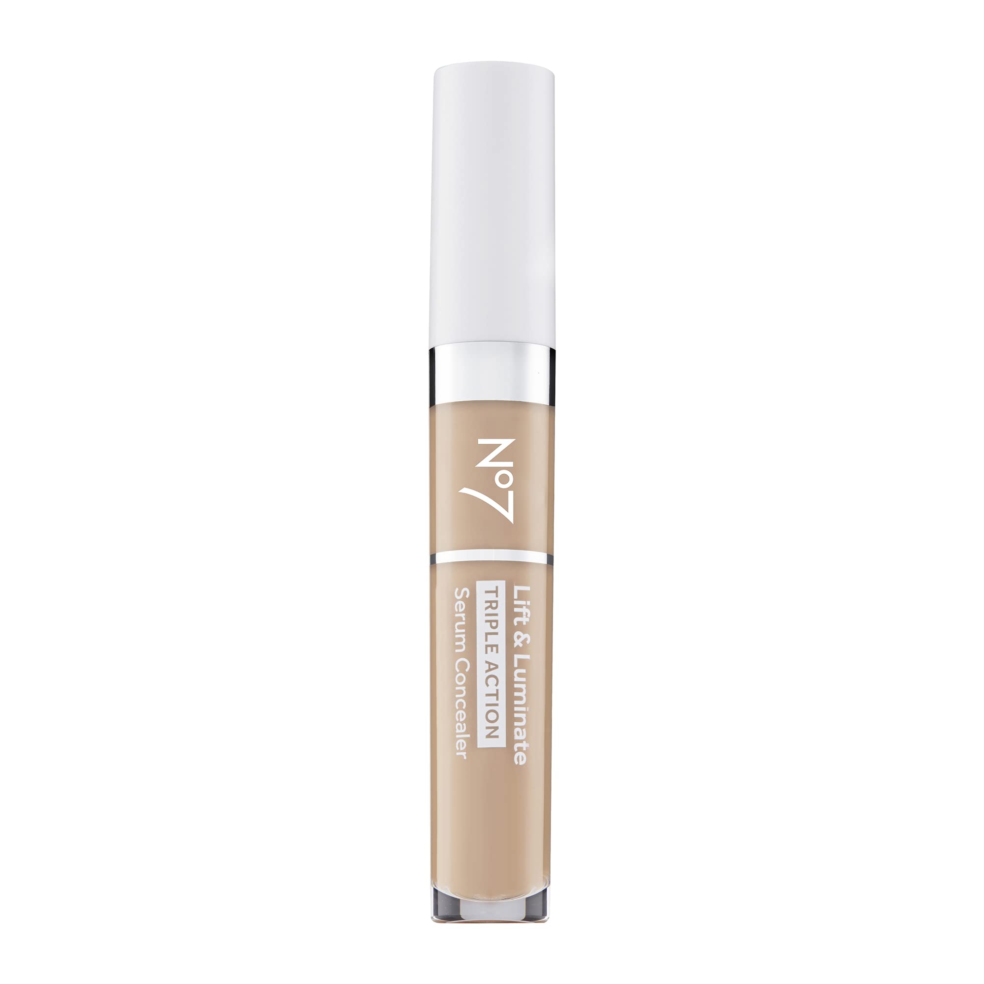 No7 Lift & Luminate Triple Action Serum Concealer - Light - Anti Aging Liquid Concealer Makeup for Blemishes & Dark Circles - Me