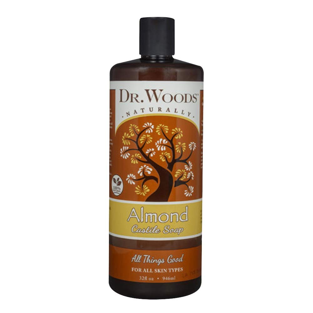 Dr. Woods Pure Almond Castile Soap 32 oz (Pack of 2)