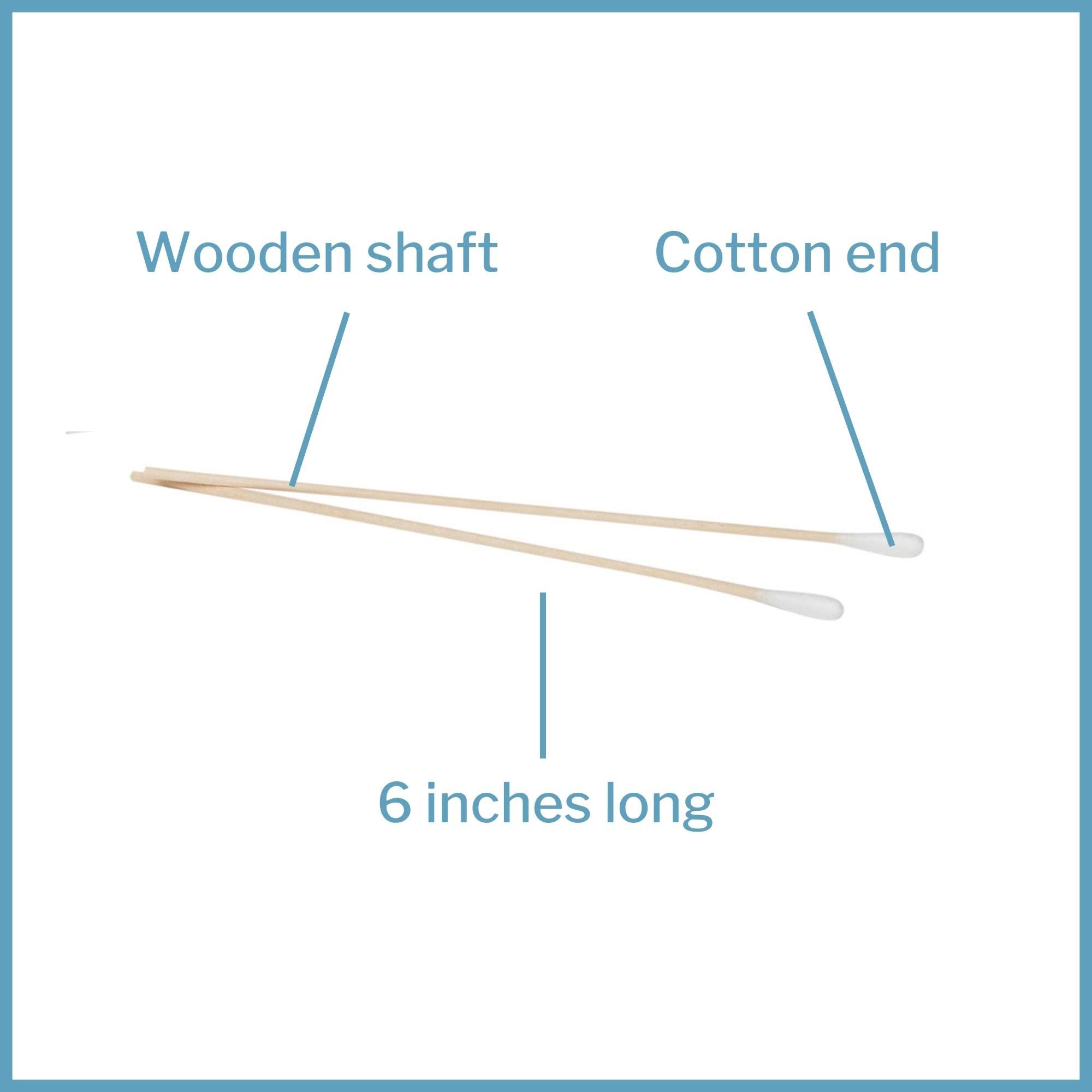 Mckesson Cotton-Tipped Applicator Swabstick, Sterile, Wood Shaft, 6 In, 100 Count, 1 Pack