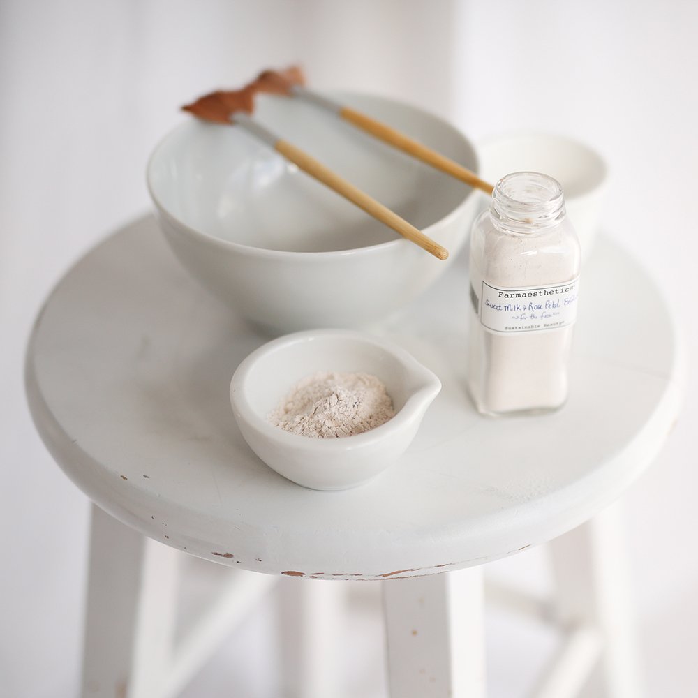 Farmaesthetics Sweet Milk and Rose Petal Facial Exfoliate (4 oz) | Ethically Sourced Sustainable Beauty | Clean, All Natural, Sm