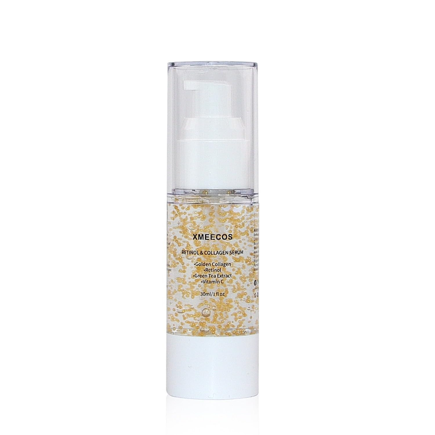 XMEECOS Retinol and Collagen Serum for face with Collagen Balls Niacinamide Green Tea Extract Vitamin C Retinol Natural Antiagi