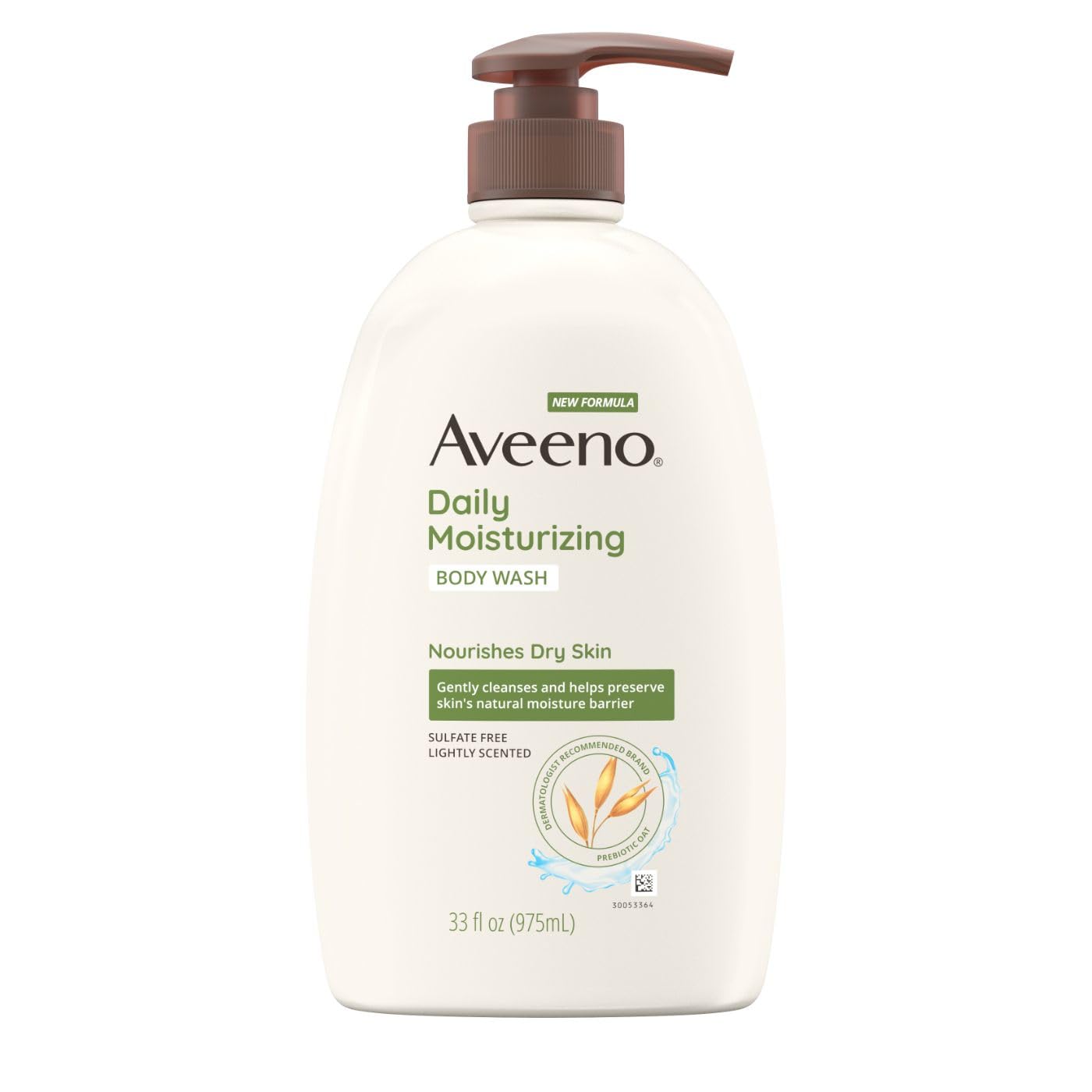 Aveeno Daily Moisturizing Body Wash, Body Wash For Dry Skin With Soothing Oat, Creamy Shower Cleanser, Gentle, Soap-Free And Dye