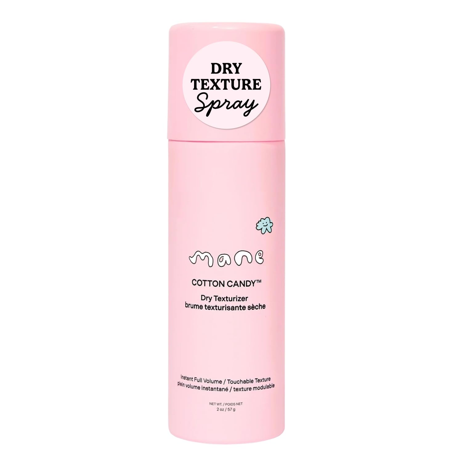 Mane Cotton Candy Travel Size Dry Texture Spray  Volumizing Spray for Fine Hair  Lightweight Hair Styling Spray with Root Lift