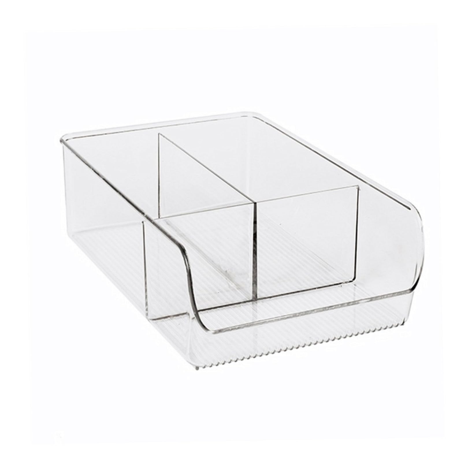 minkissy Transparent Makeup Storage Box Clear Plastic Makeup Organizer for Lipstick Nail Polish Facial Sponge MultiSlot Divisio
