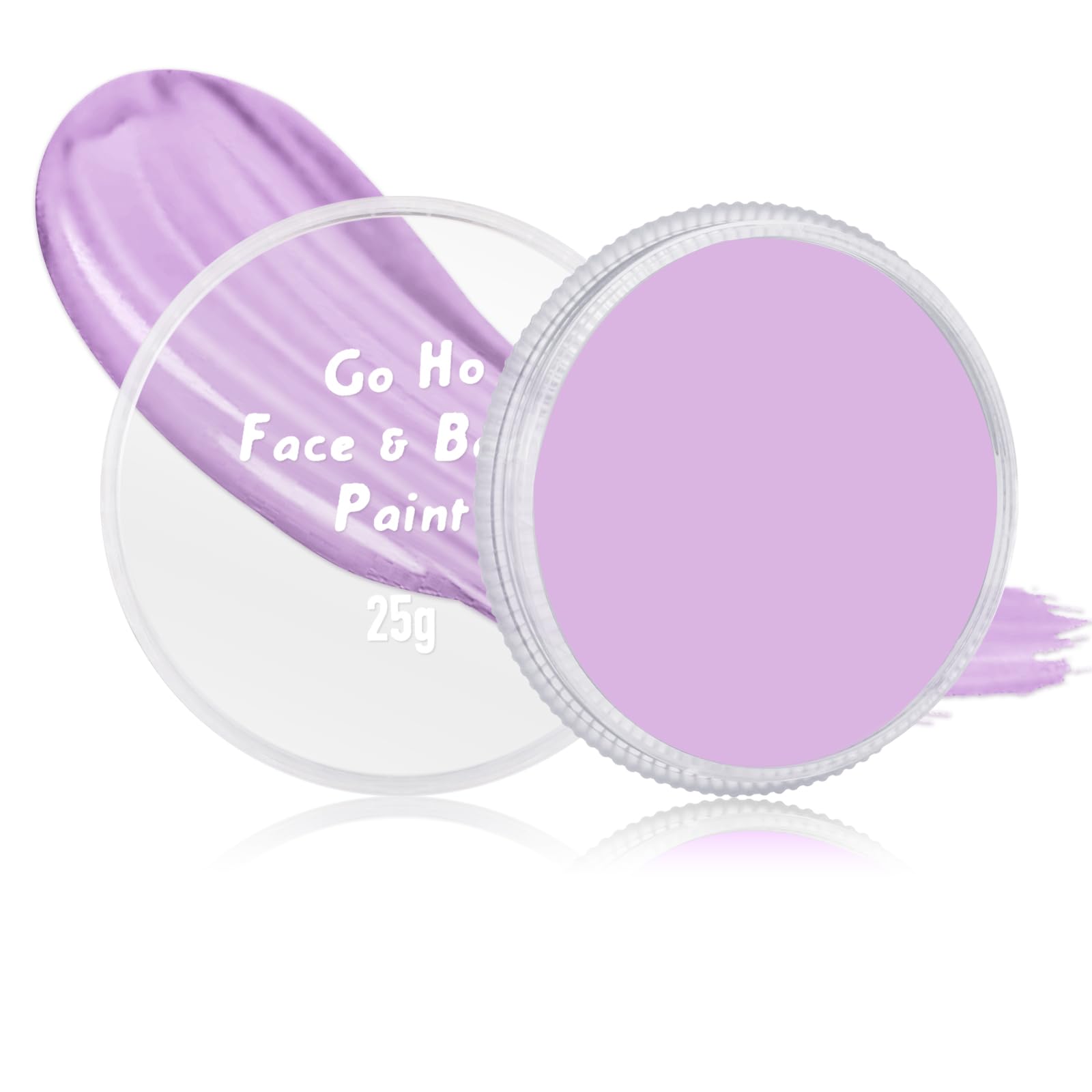 Go Ho Pastel Purple Face Paint Washable For Halloween Makeup,Creamy To Gel Water Based Pastel Purple Body Paint Full Coverage Fo