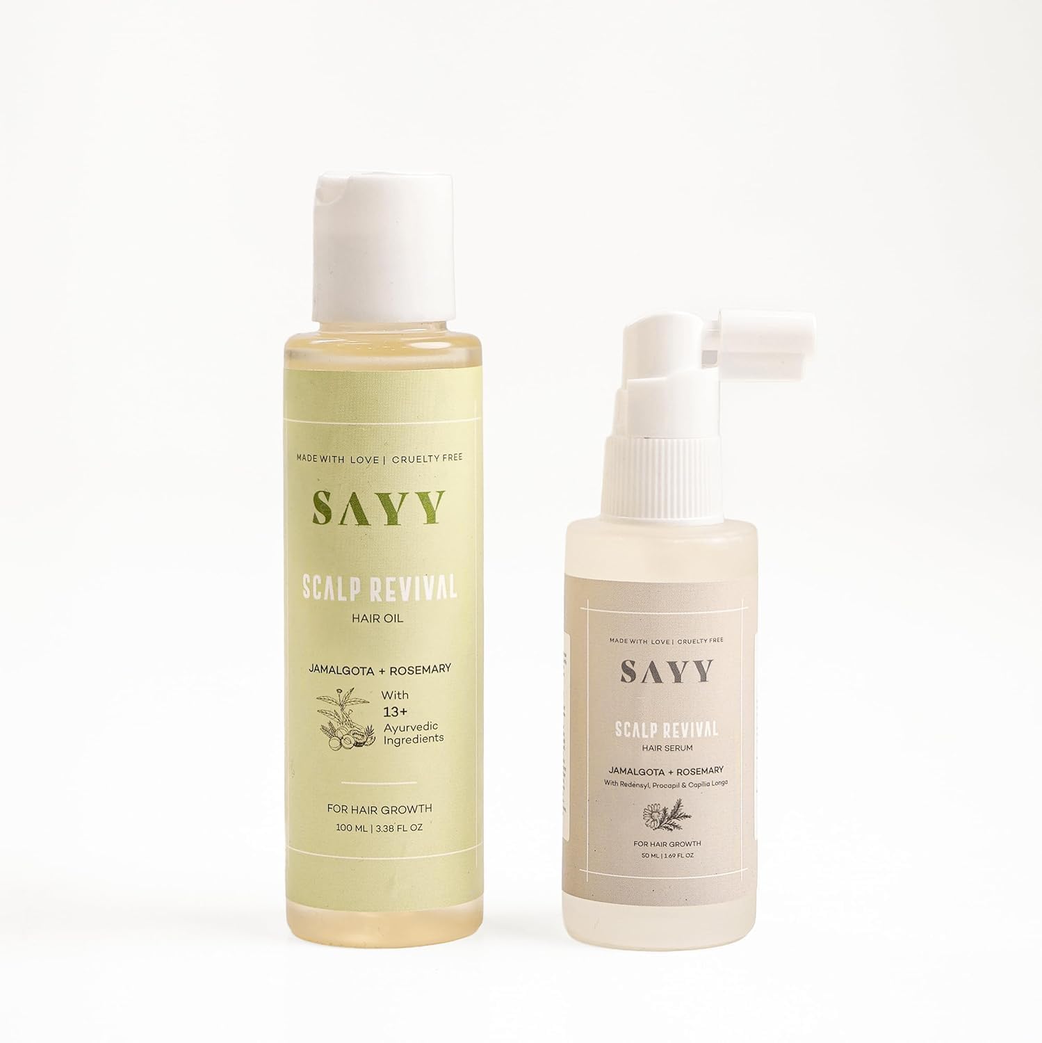 OneCart Prime SAYY Scalp Revival Hair Oil Hair Growth Oil & Scalp Serum Set with Rosemary  Herbal Scalp Treatment for Thicker, 