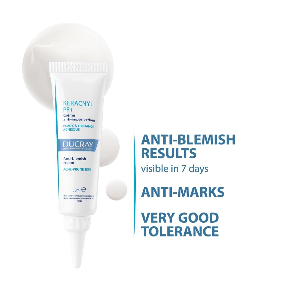 Ducray Keracnyl Pp+ Creme Anti- Imperfections 30 Ml- Anti-Blemish Cream For Acne-Prone Skins