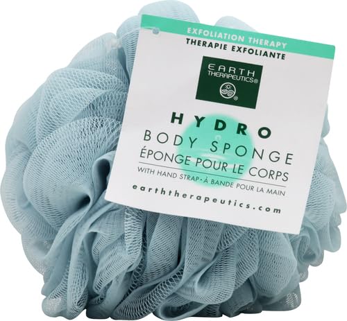 Earth Therapeutics Hydro Body Sponge With Hand Strap - Blue