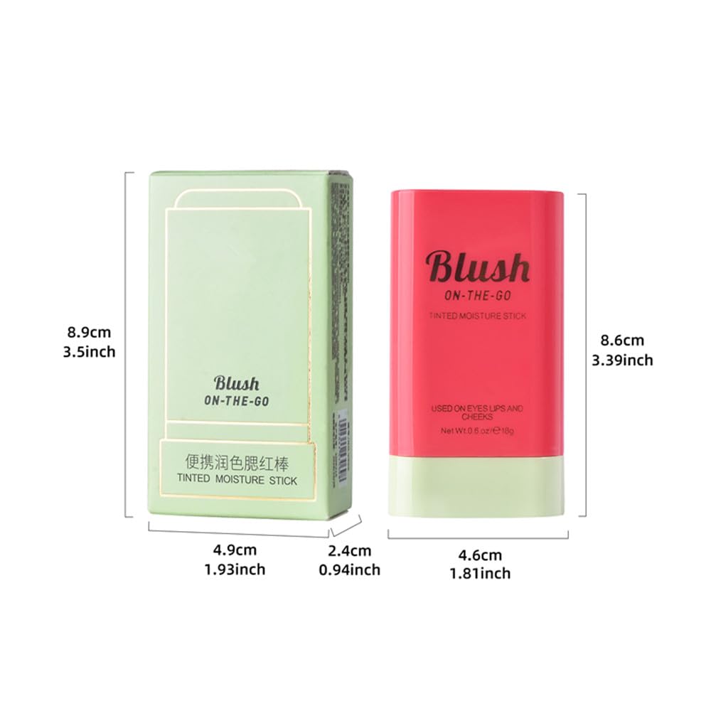 Lamuseland Cream Blush Stick, Multi Use Waterproof Natural Face Blush, Moisturize, Long-Lasting, Pigmented & Blendable, Matte Ma