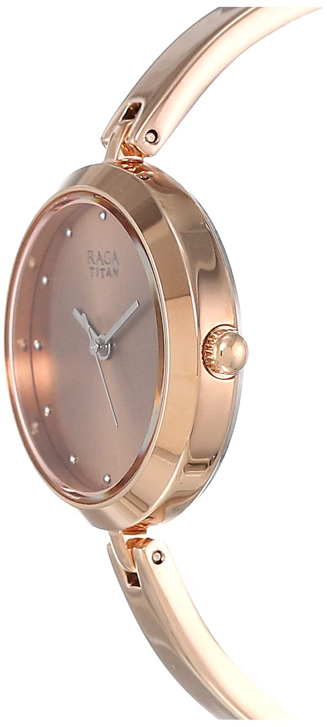 Titan Raga Viva WomenS Watch Rose Gold Dial, Metal Strap 2606Wm05
