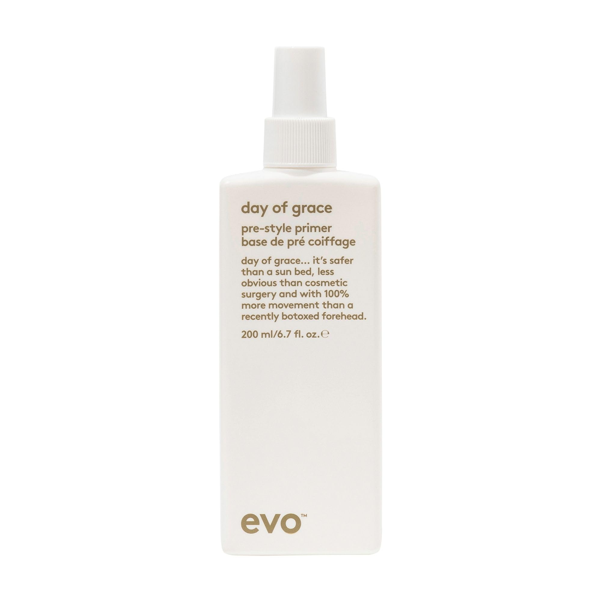 EVO Day of Grace Pre-Style Primer - Leave-in Heat Protectant Spray - Moisturizes, Detangles & Smooths Hair - Travel Size, 50ml /