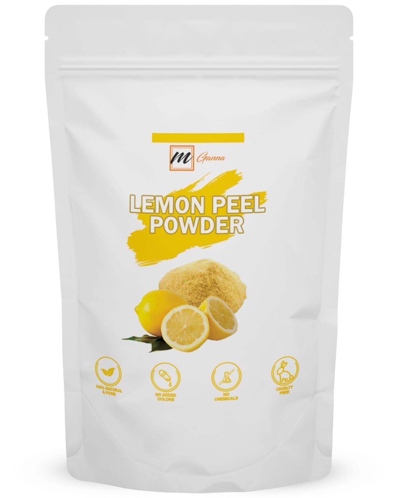 mGanna 100% Natural Lemon Peel Powder For Skin Care 0.50 LBS / 227 GMS / 8 Oz