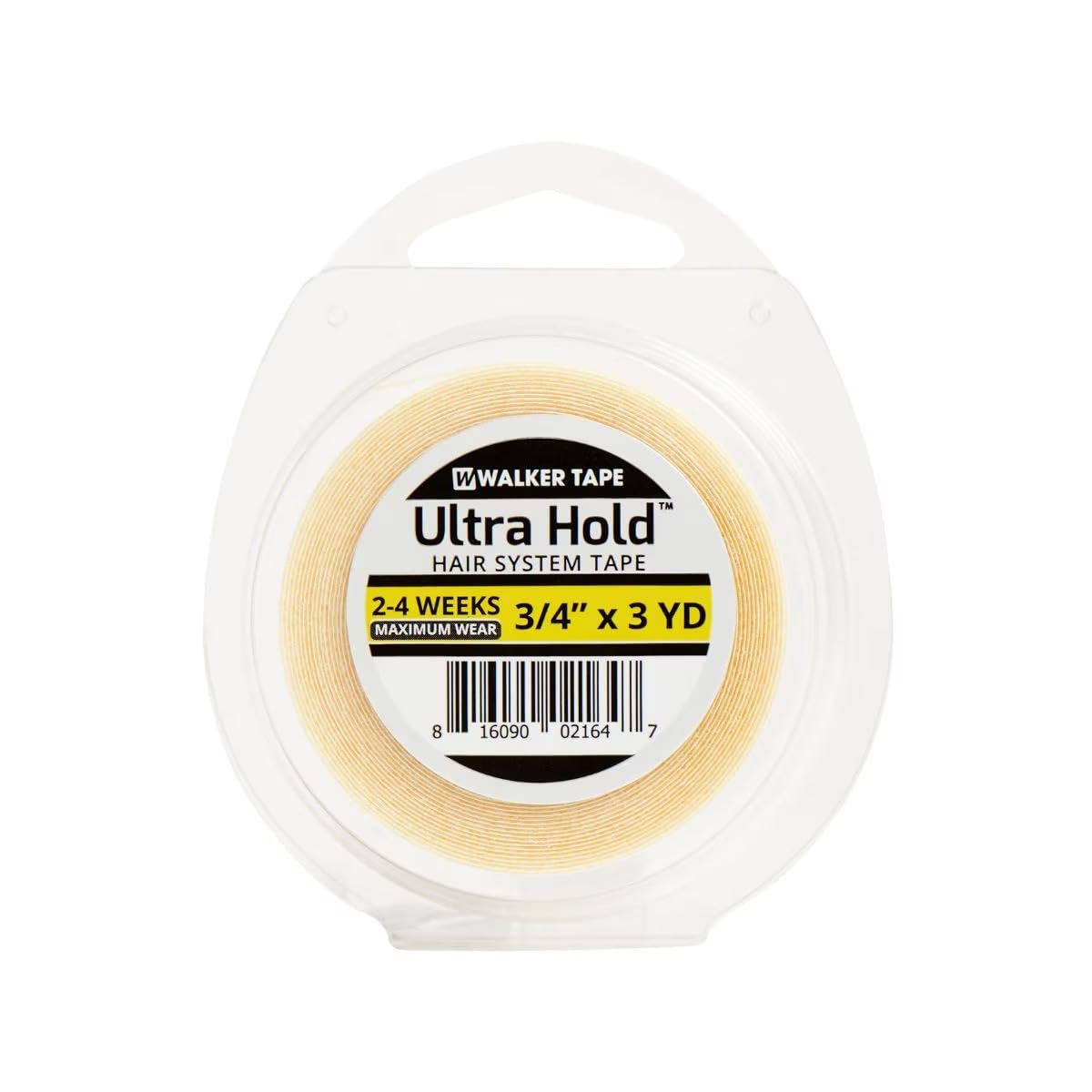 Walker Tape Ultra Hold Waterproof DoubleSided Hair System Wig Tape  AllWeather Resistant, Maximum Hold Up To 24 Weeks, 3/4 I