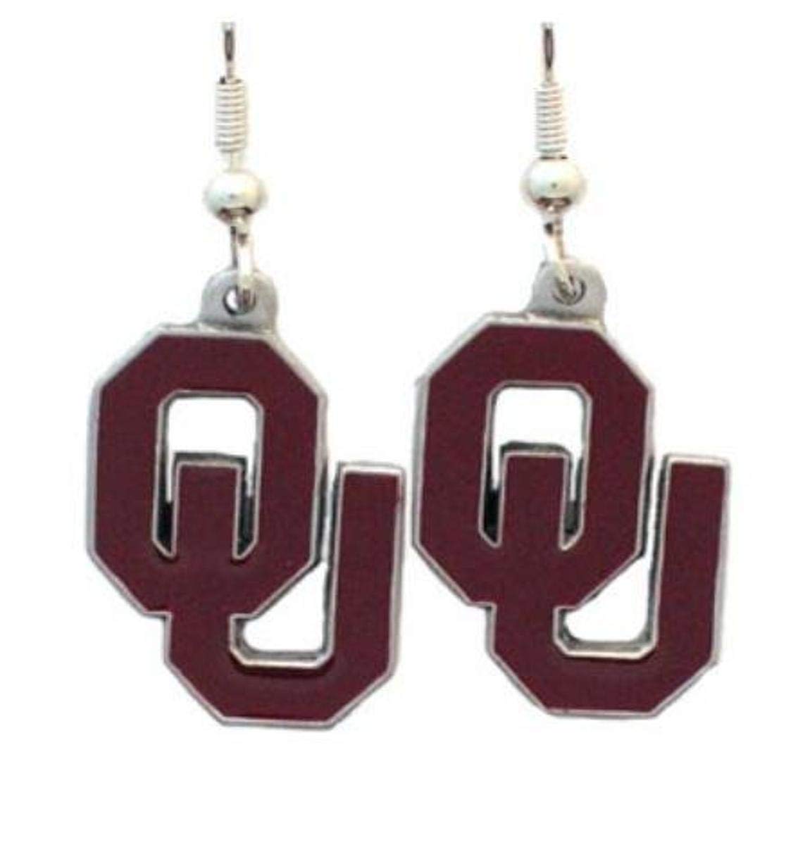 NCAA Siskiyou Sports Womens Oklahoma Sooners Dangle Earrings One Size Team Color