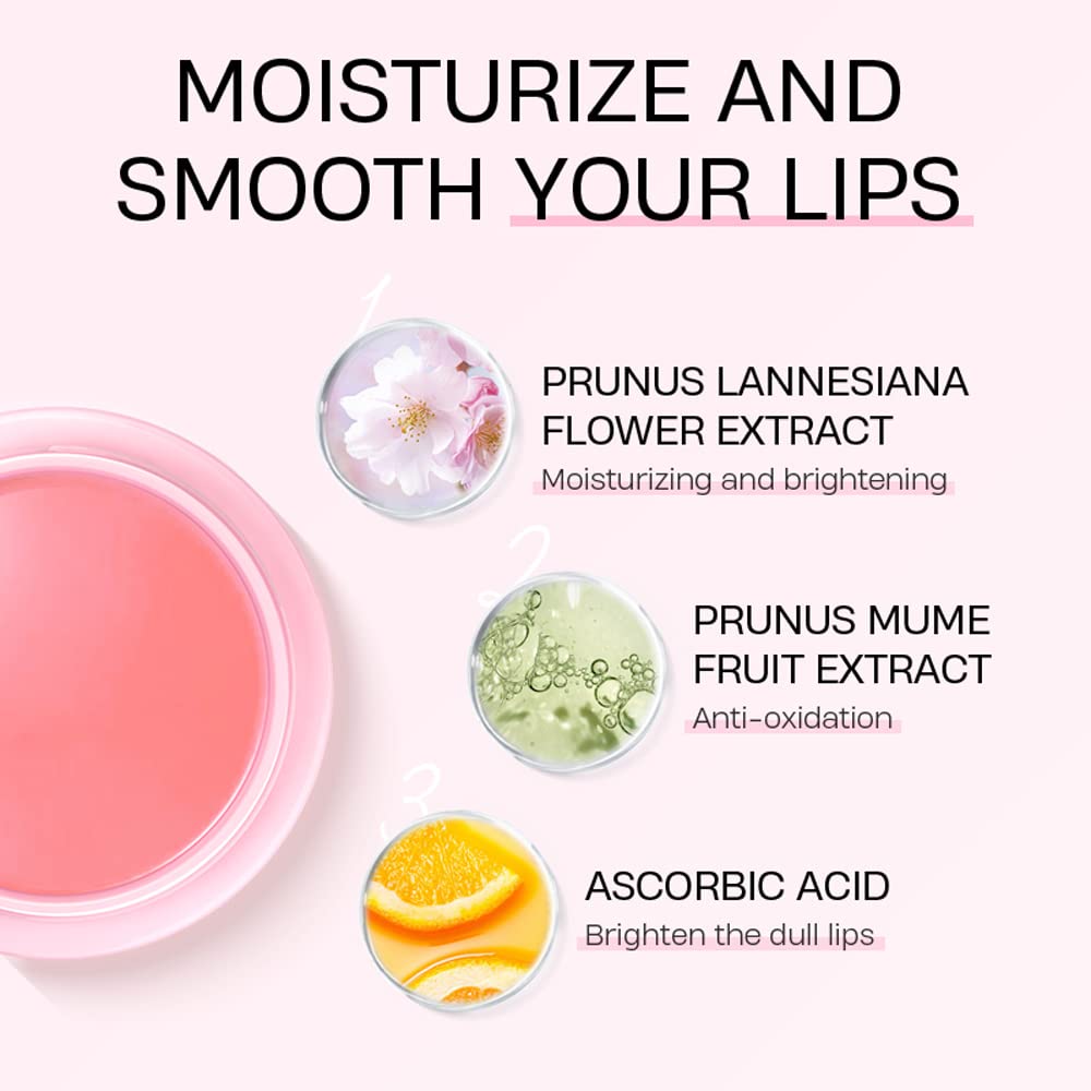 AKARY Sakura Lip Mask, Moisturizing & Repairing Lips Lines Deeply, Night Sleep Lip Mask, Fall/Winter Lip Treatment