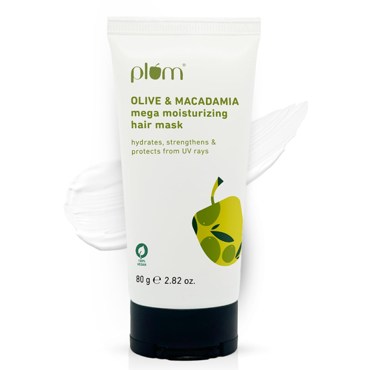 Plum Olive Fresh Hair Mask For Damaged Hair, With Olive Oil, Macadamia Oil And Shea Butter - Hair Spa Cream For Women & Men | 80