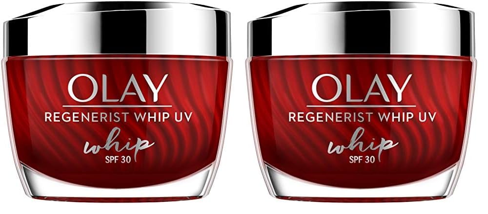 Olay Regenerist Whip Cream With Spf30 | Ultra Lightweight | Hydrated, Plump, Bouncy Skin | With Hyaluronic Acid, Niacinamide And