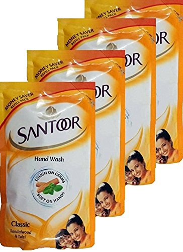 Santoor Hand Wash Classic Refill Pack, 180 Ml