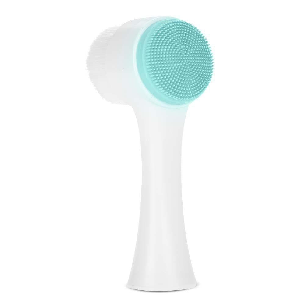 Facial Cleansing Brush, Double Sided Clean & Exfoliating & Massage Soft, Silicon Face Pore Cleanse, Blackhead, Dry or Wet Multi-
