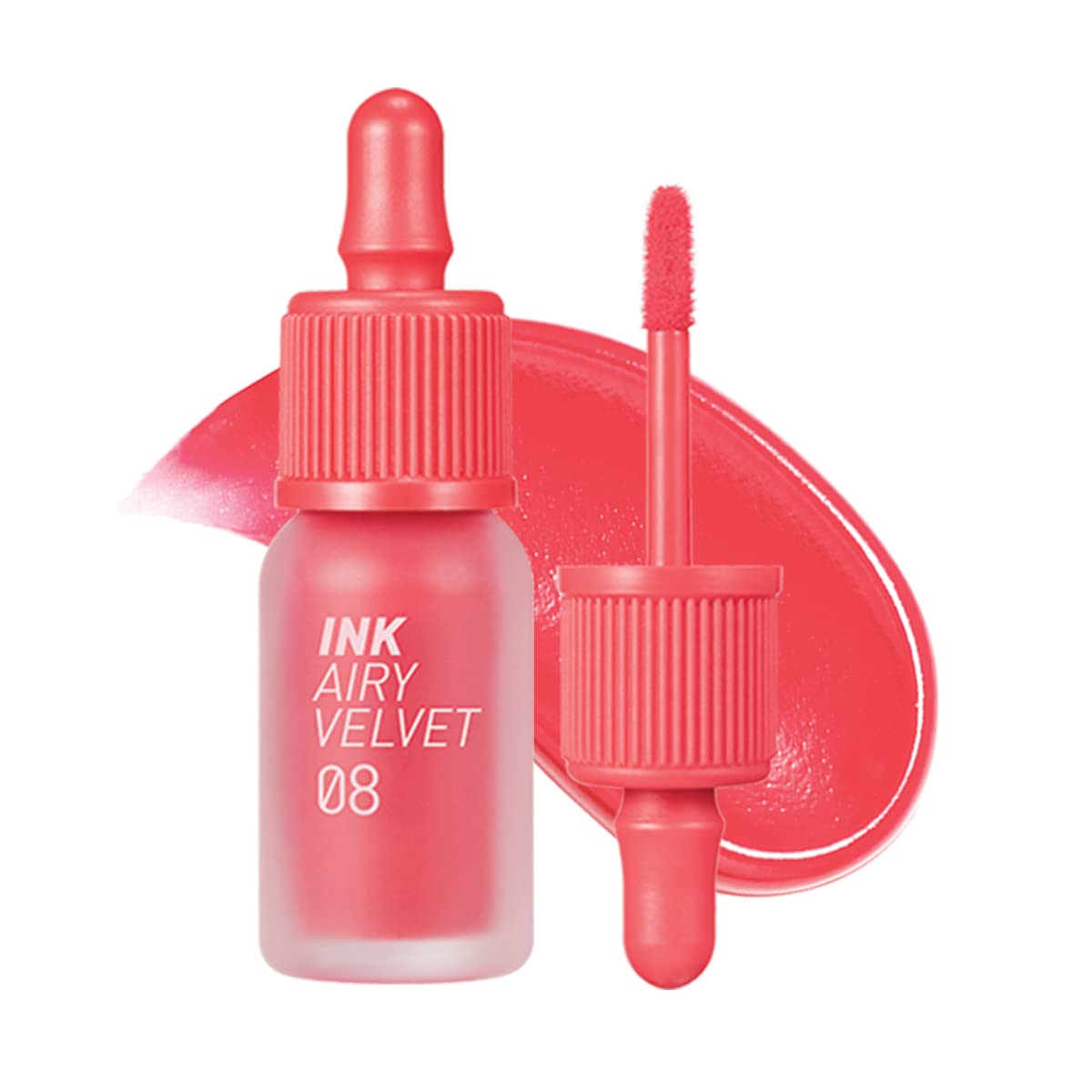 Peripera Ink Airy Velvet Lip Tint, Liquid Lip (0.14 fl oz, 008 PRETTY ORANGE PINK)