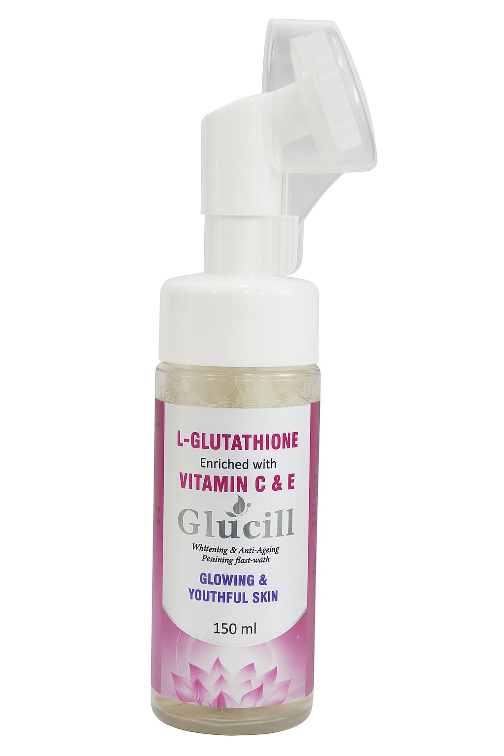 Glucill LGlutathione Foaming Face Wash With Vitamin C & E  Whitening, AntiAgeing, Gentle Cleanser For Glowing & Youthful Skin