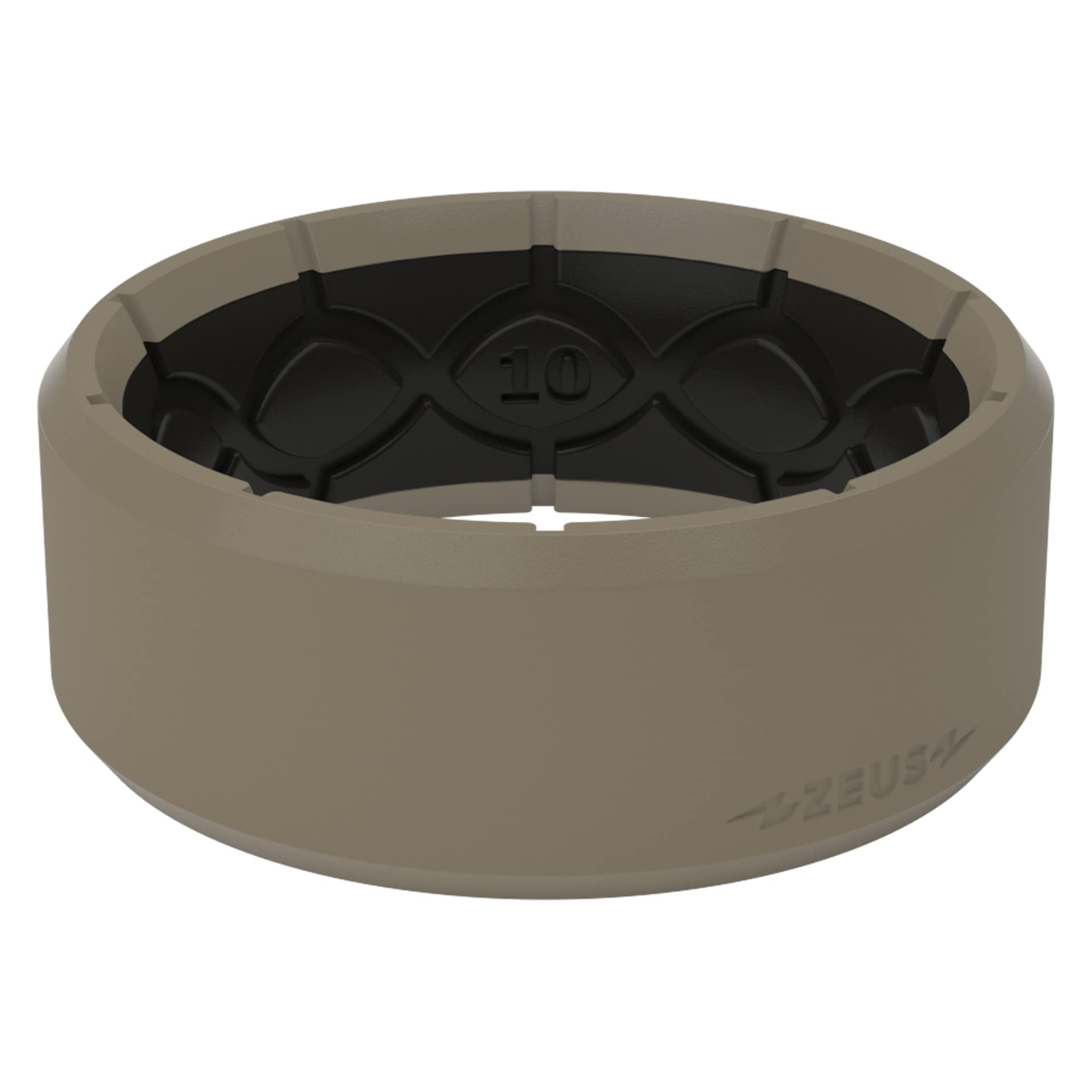 Groove Life Zeus Edge Flat Earth Silicone Ring Breathable Rubber Wedding Rings for Men, Lifetime Coverage, Unique Design, Comfor