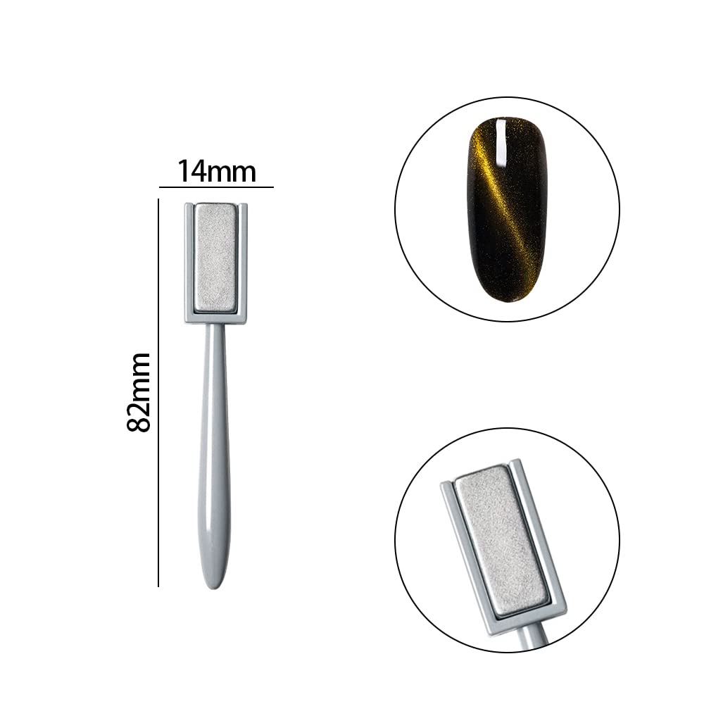 Xeaohesy 15 Pieces Nail Magnet Tool Set Magnet Plate Wand Board Magnetic Pen Stripe Nail Magnet Double Ended Magnet Wand Magnet