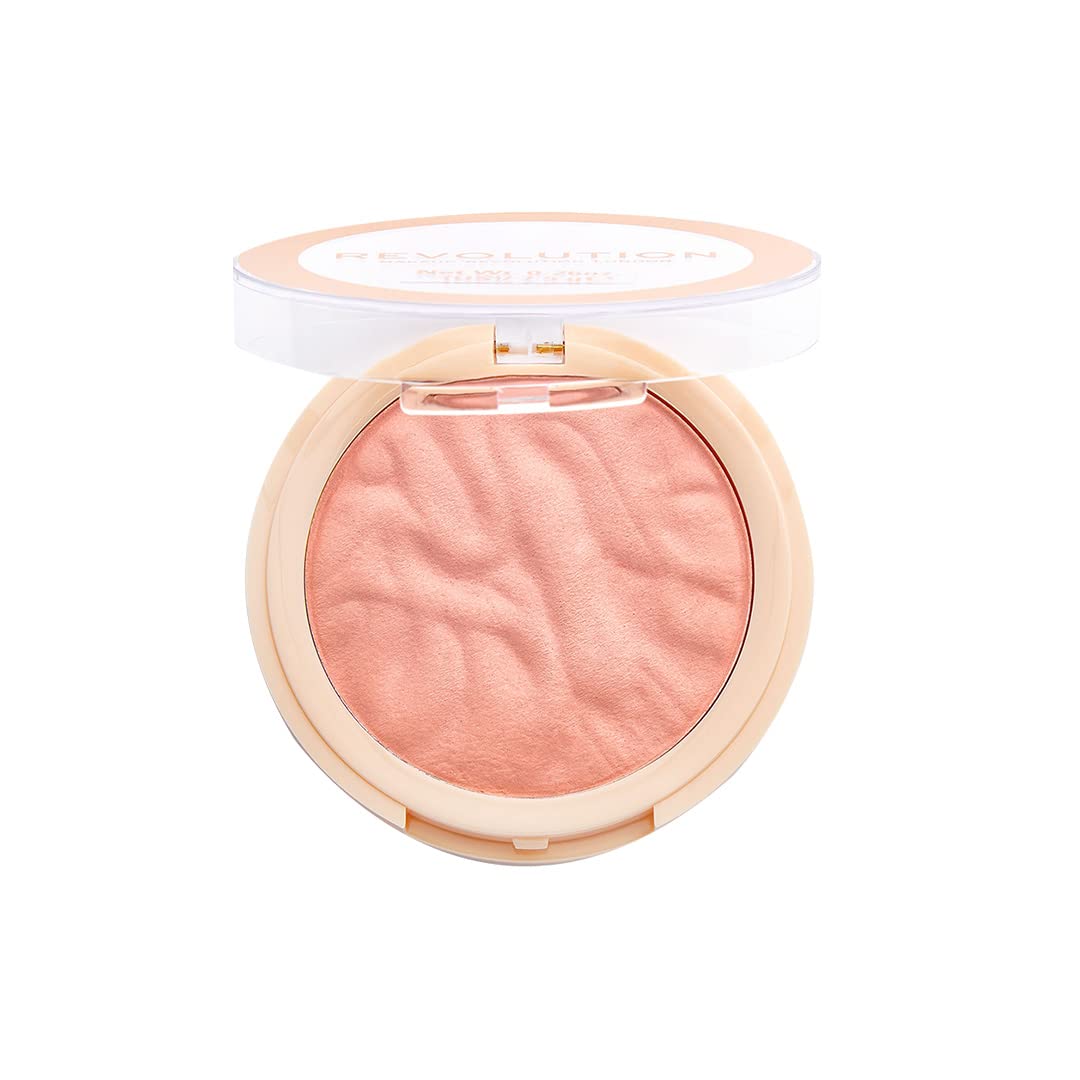 Revolution Beauty, Blusher Reloaded, Pressed Powder Face Blusher, Highly Pigmented & Long Lasting Formula, Peaches & Cream, 0.26