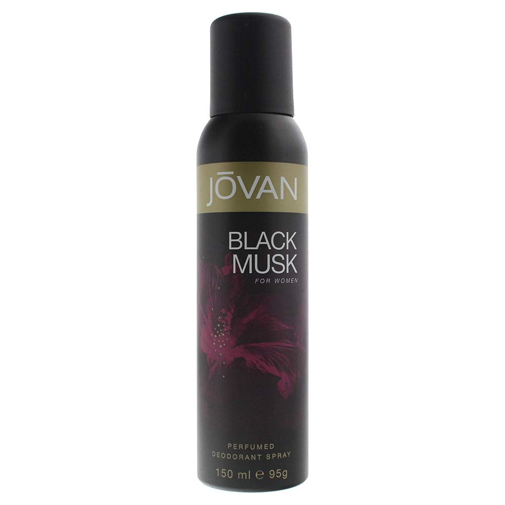 Jovan Deodorant Spray For Women, Black Musk, 5 Ounce