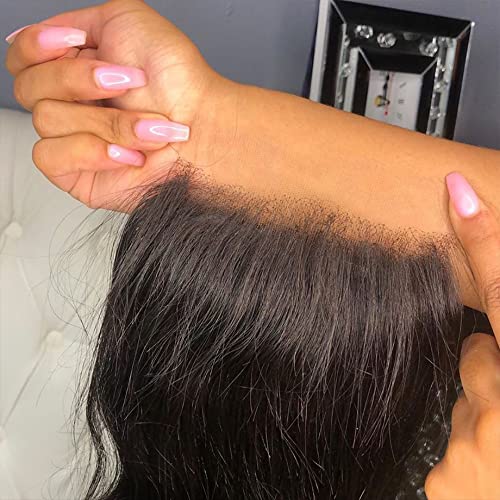 5X5 HD Lace Closure Brazilian Straight Virgin Human Hair Transparent 5X5 Lace Front Closure Closure Pre Pluck With Baby Hair for
