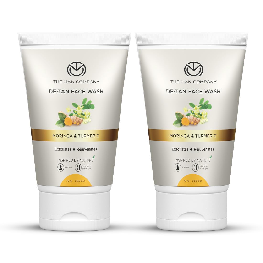 The Man Company De Tan Face Wash For Men With Turmeric & Moringa | Tan Removal, Oil Control & Anti-Pollution | Unclog Pores | De