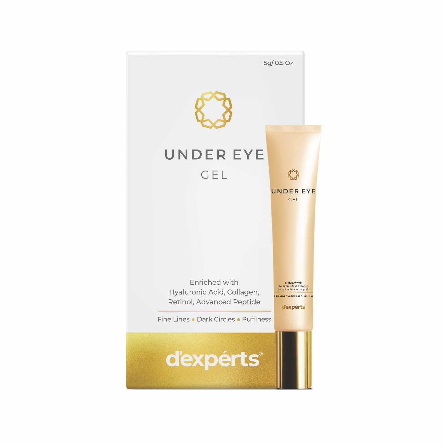 Brinton DExperts Under Eye Gel With Hyaluronic Acid, Collagen, Retinol & Advanced Peptides | Reduces Dark Circles, Puffiness & F