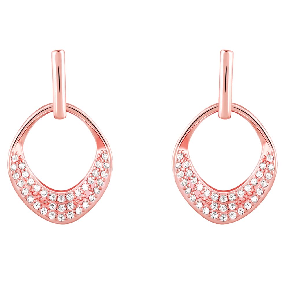GIVA 925 Silver Rose Gold Nova Earrings|Gifts For Girlfriend,Rakhi Rakshabandhan Gift For Sister Bhabhi,Gifts For Women & Girls|