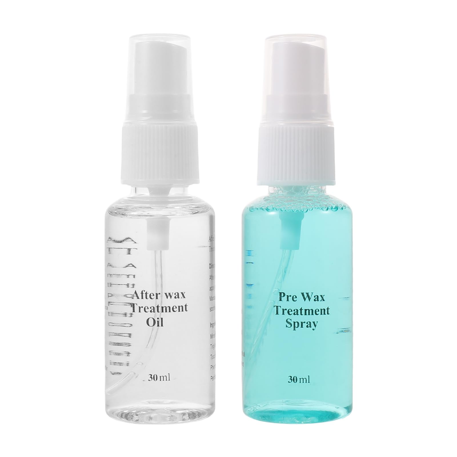 SAFIGLE 2pcs Pre and Post Wax Care Solution Set 30ml Each Gentle Wax Prep Cleanser for Sensitive Skin Spa and Home Hair Removal 