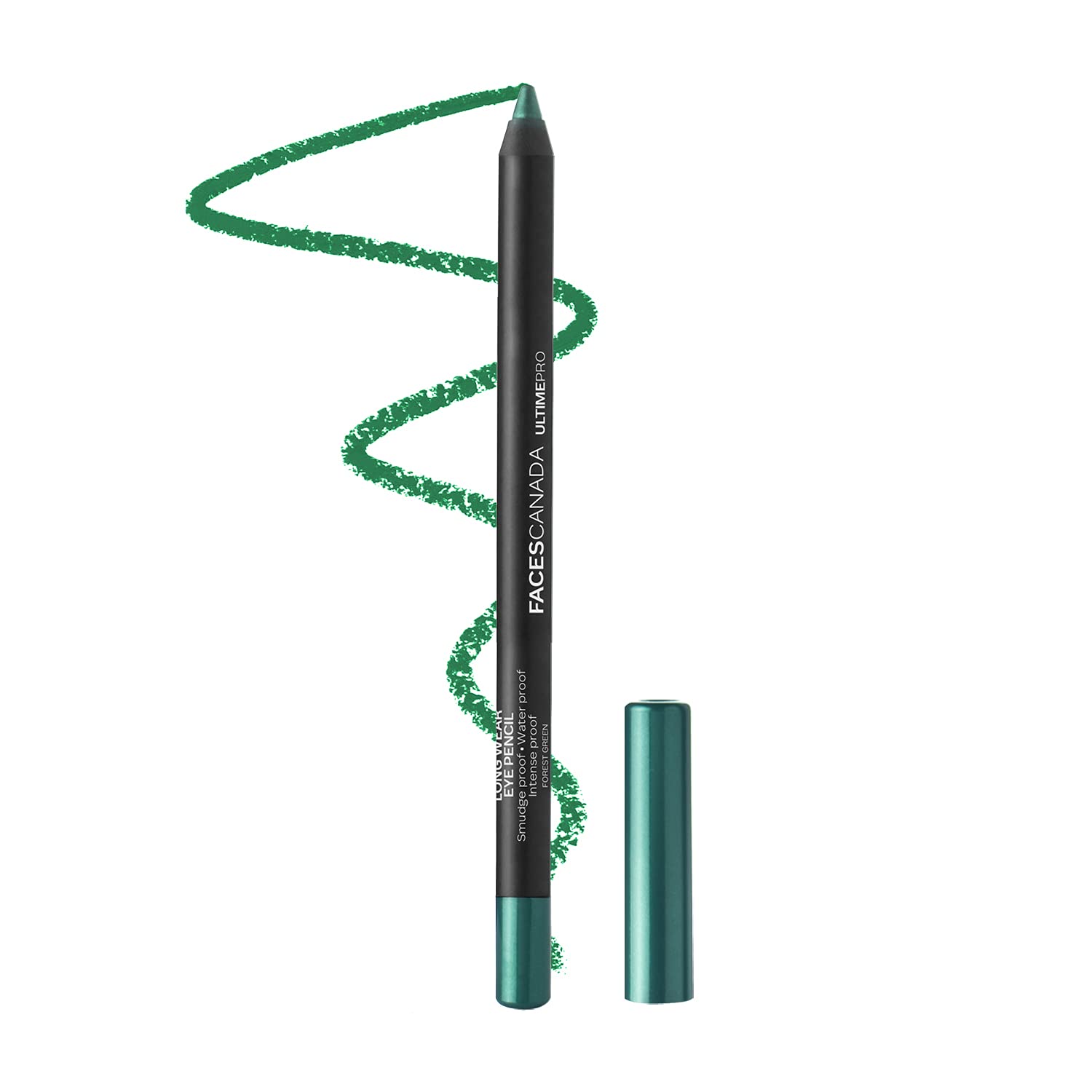 Facescanada Ultime Pro Eyeliner Pencil - Forest Green | 8 Hour Long Lasting | Smooth One Stroke Application | Soft Blendable For