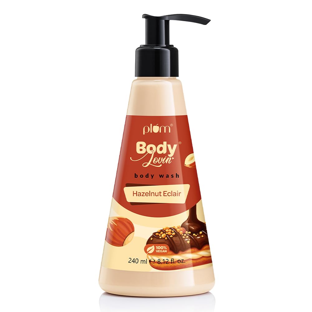 Plum Bodylovin Hazelnut Eclair Body Wash | SlsFree Creamy Body Wash | Hydrating Formula | Hazelnut & Vanilla Notes | AloeInfu