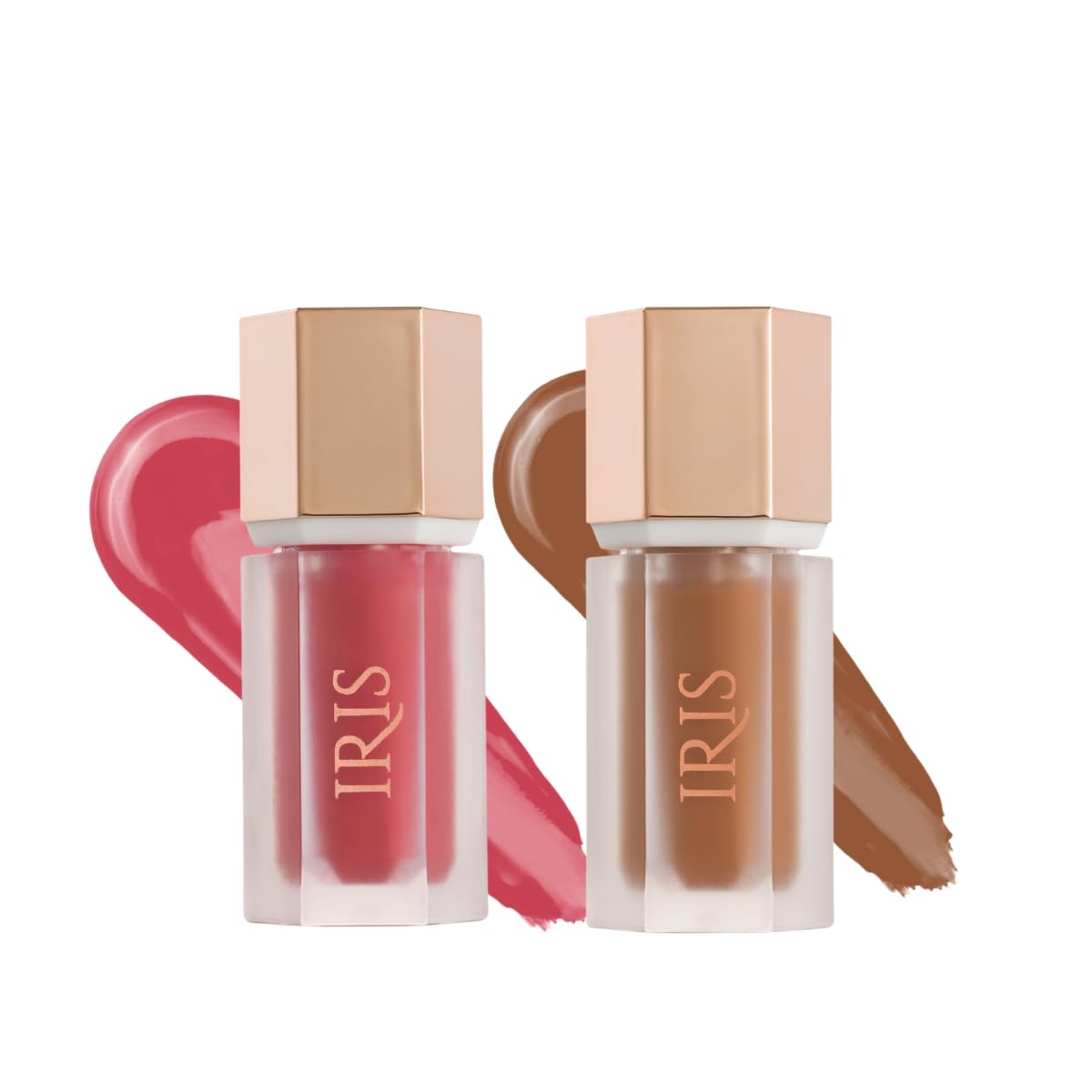 Iris Cosmetics Liquid Blush & Contour Duo, SheS All That & SheS Toasted, Serum Formula, Blendable, Natural Finish, 7Ml + 6.8Ml