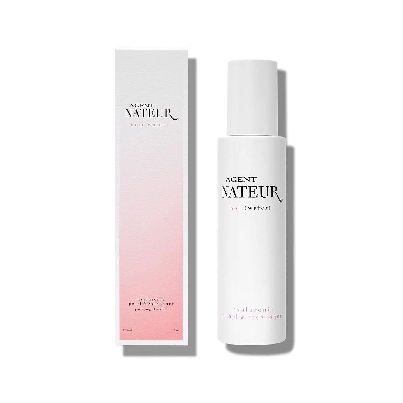 Agent Nateur - Holi (Water) Natural Pearl + Rose Hyaluronic Essence | Luxury, Non-Toxic Clean Skincare (4 Oz | 120 Ml)