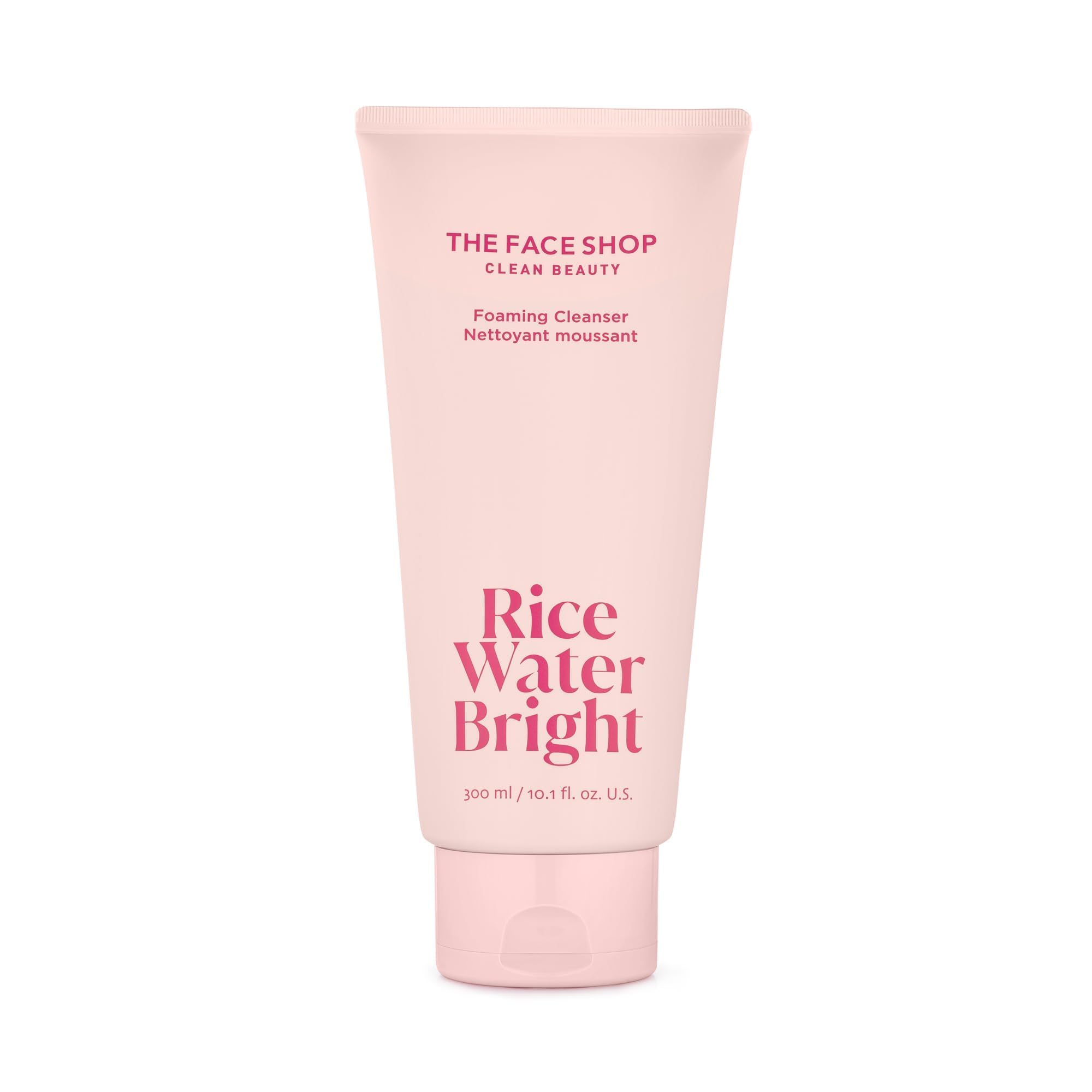 The Face Shop Rice Water Bright Foaming Facial Cleanser With Ceramide, Gentle Face Wash For Hydrating & Moisturizing, Vegan Face