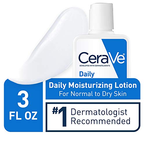 ceraVe Daily Moisturizing Lotion  3 Ounce  Face & Body Lotion for Dry Skin with Hyaluronic Acid  Fragrance Free