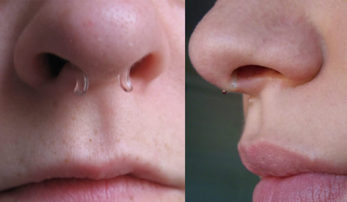 QWALIT Septum Retainer 16g Clear Septum Ring Plastic Septum Ring for Work Surgery Invisible Septum Piercing Retainer